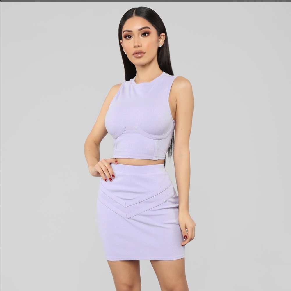 Fashion nova mini skirt set
